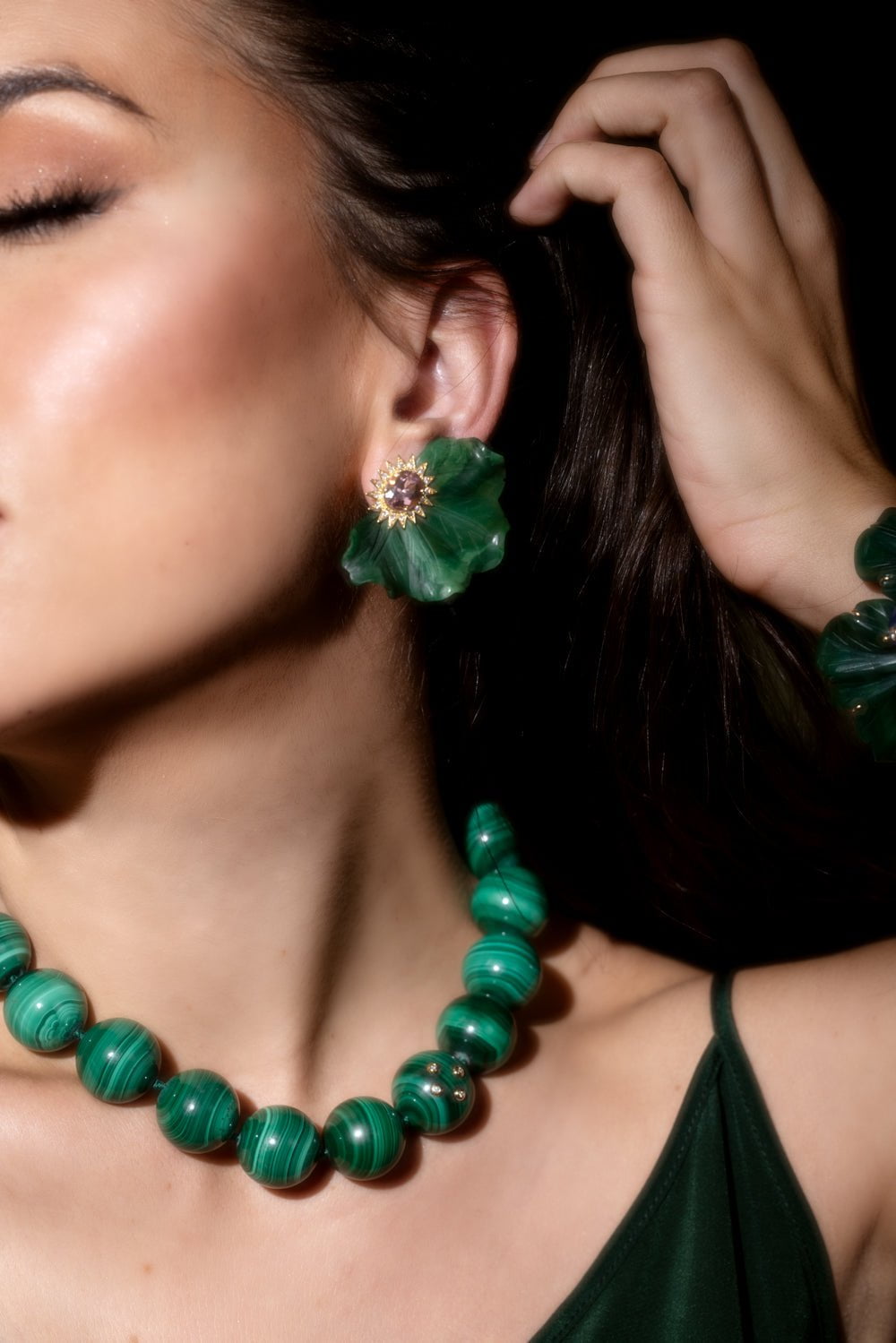 CASA CASTRO, African Jade Mother Nature Earrings