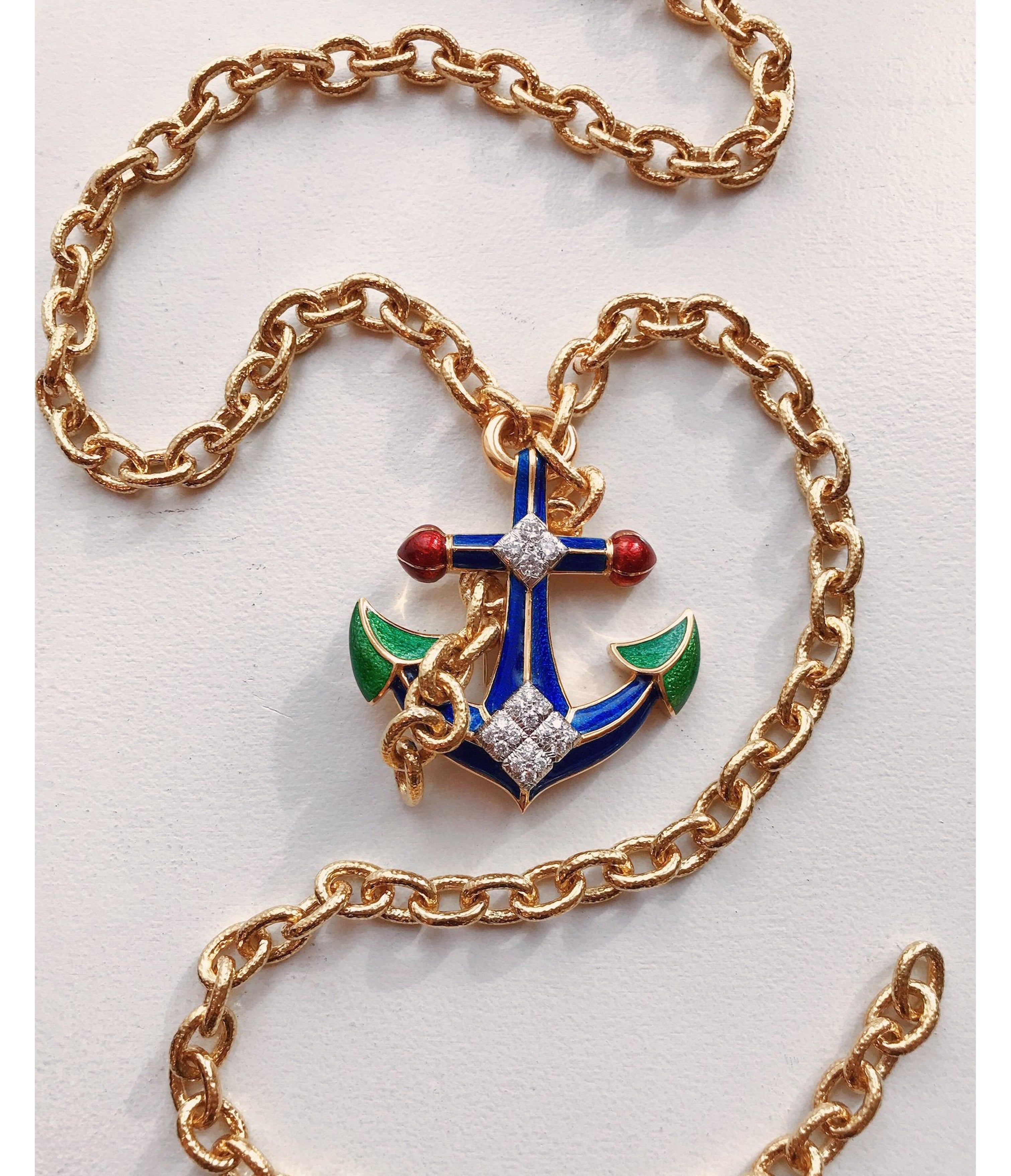 David Webb Workshop, Anchor Necklace