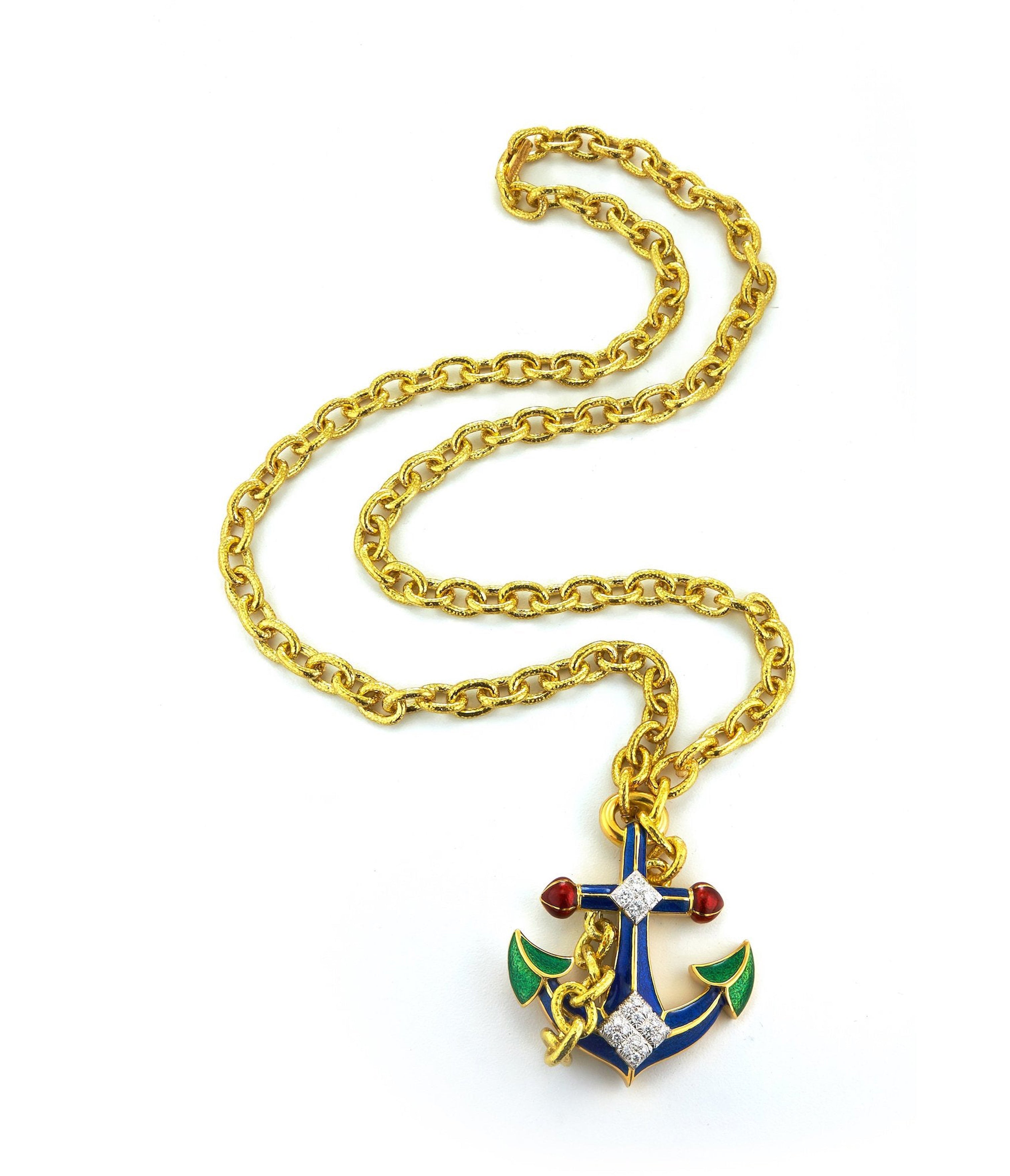 David Webb Workshop, Anchor Necklace