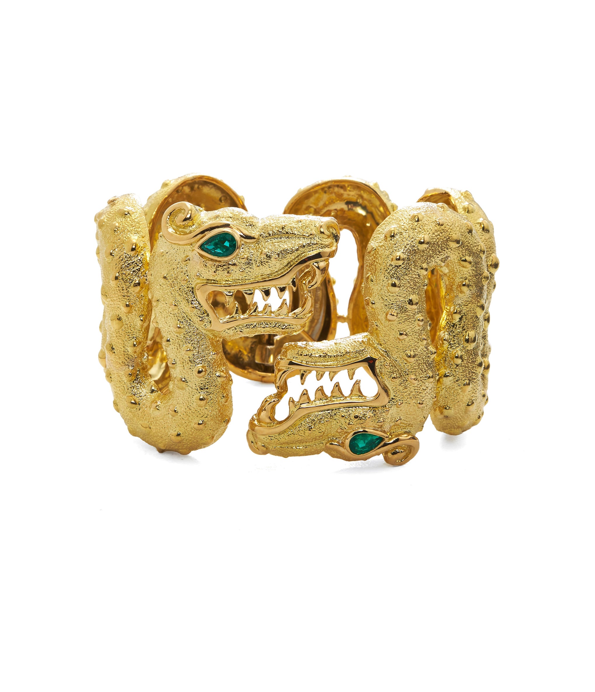 David Webb Workshop, Aztec Cuff, Emerald