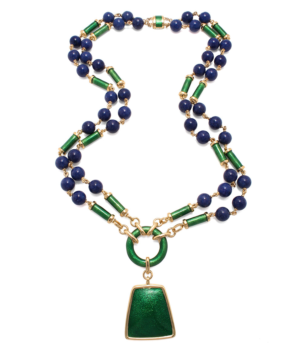 DAVID WEBB, Bell Necklace, Lapis Lazuli