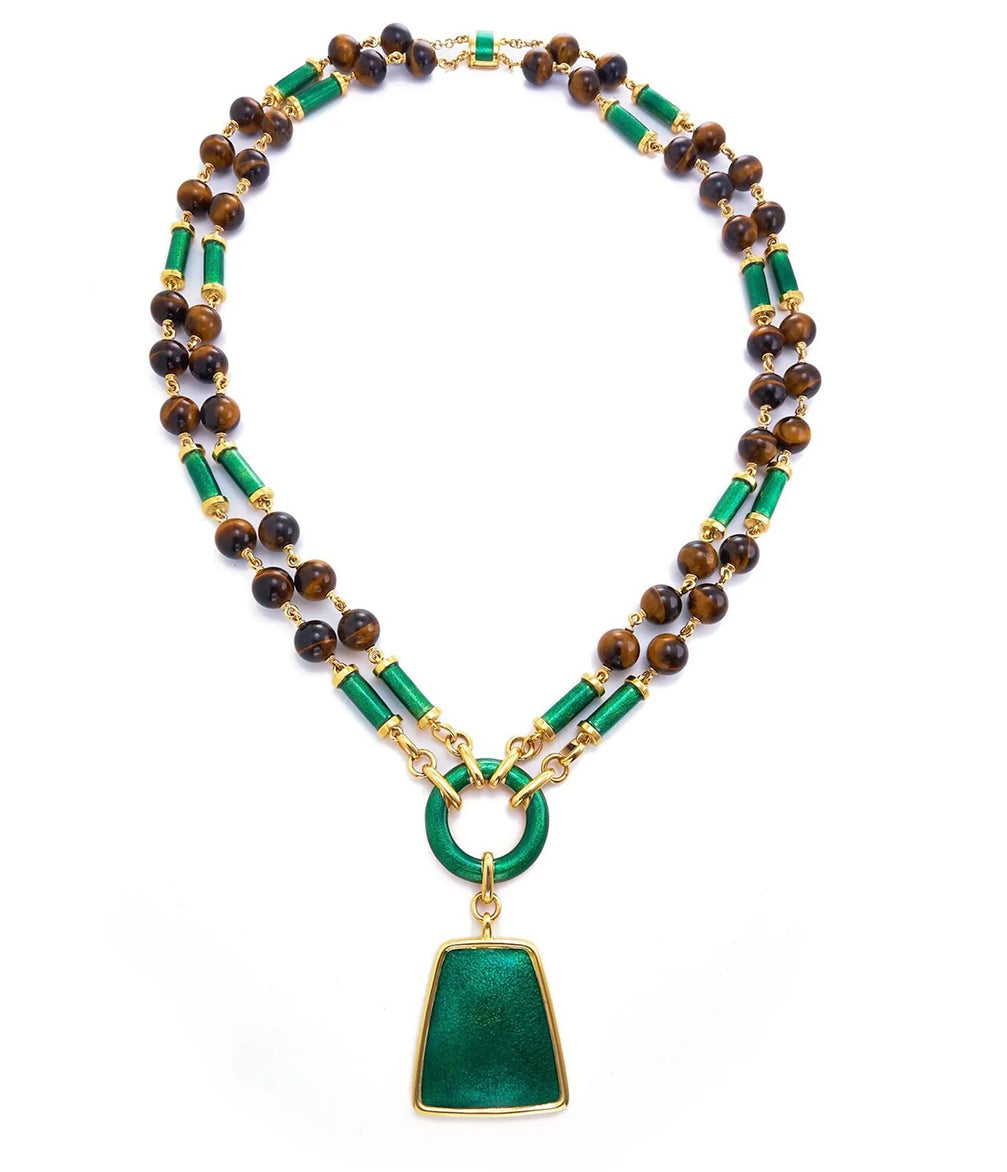 David Webb Workshop, Bell Necklace, Tiger's Eye