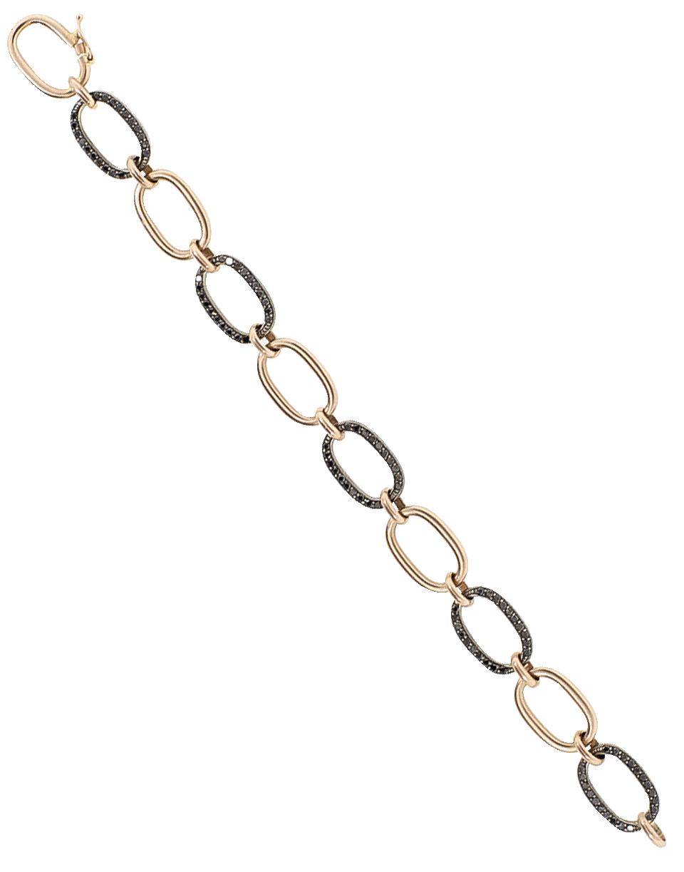 SYLVA & CIE, Black Diamond Oval Link Bracelet