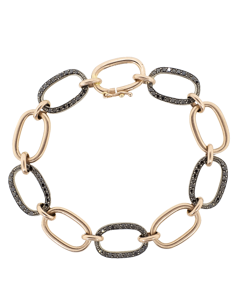 SYLVA & CIE, Black Diamond Oval Link Bracelet