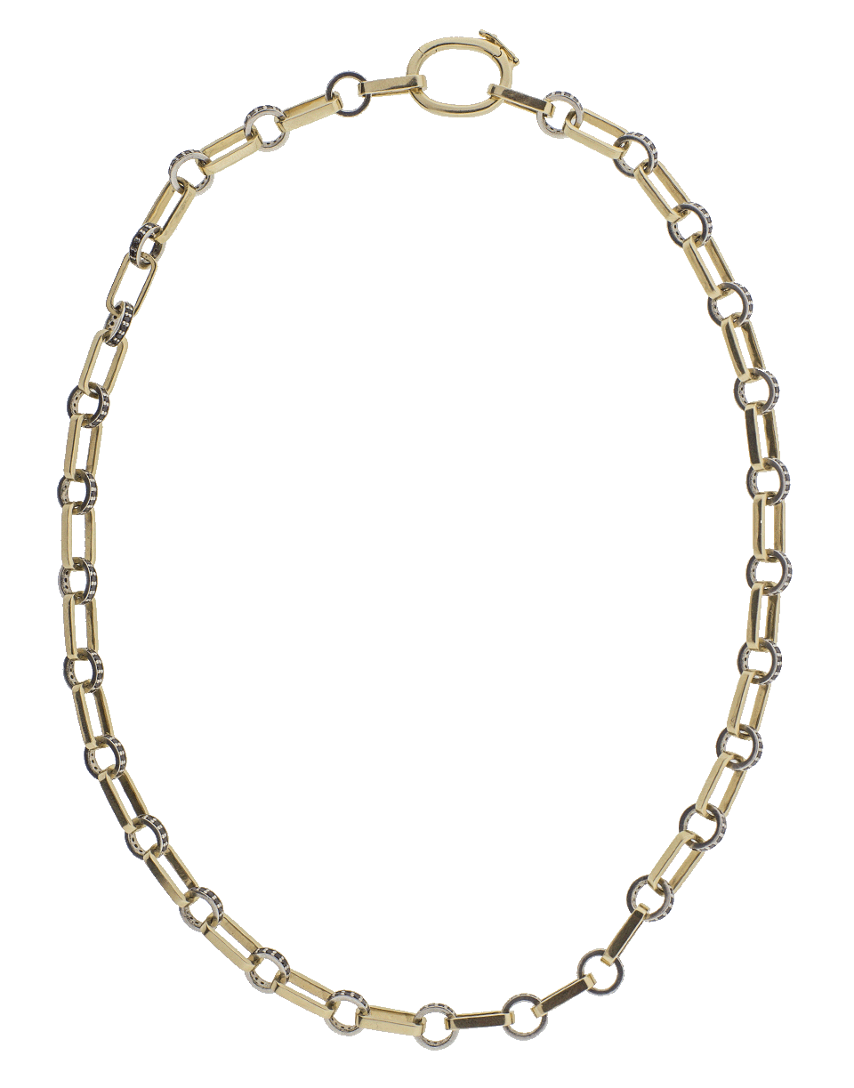 NANCY NEWBERG, Black Diamond Oval Link Necklace