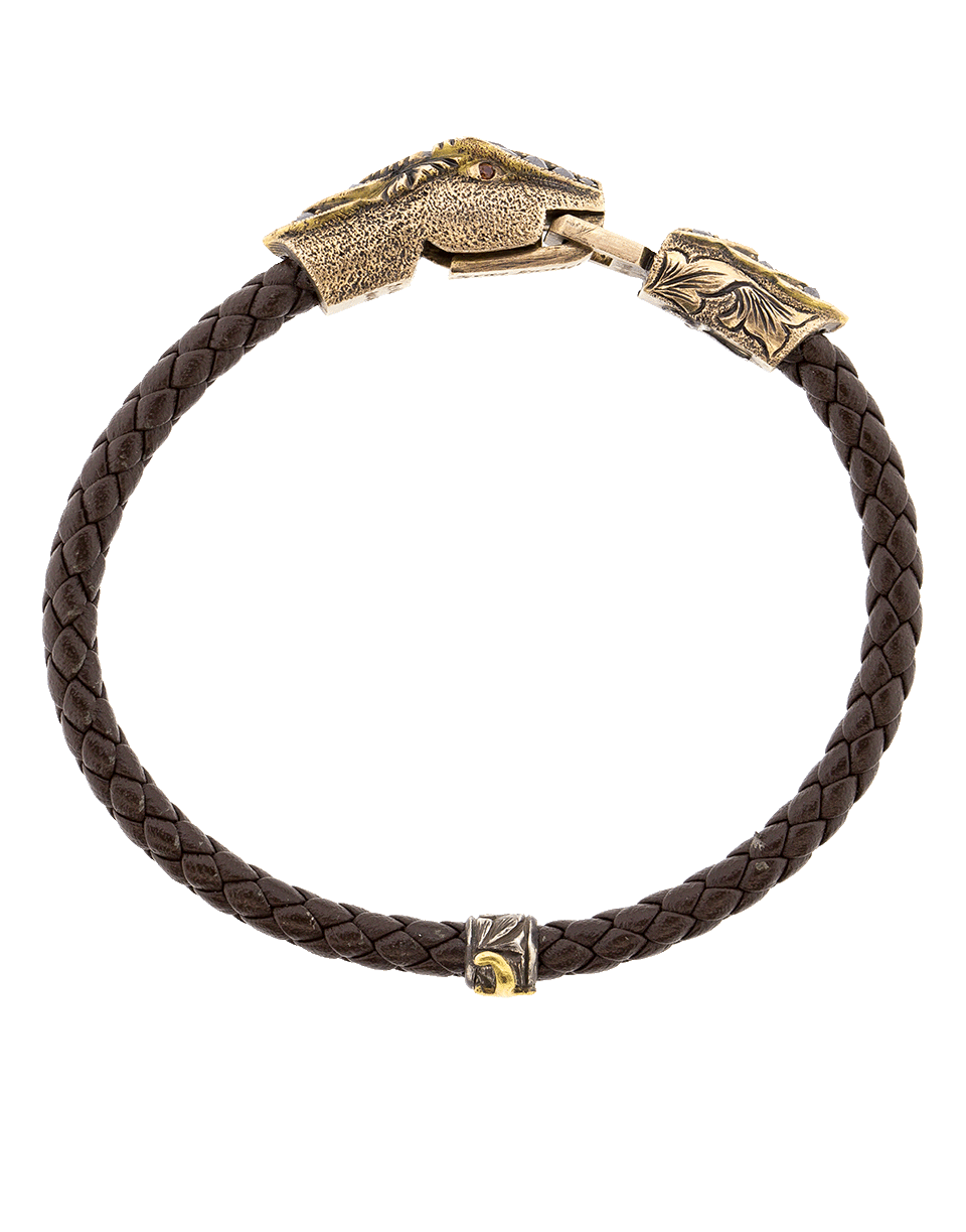 SEVAN BICAKCI, Black Diamond Snake Leather Bracelet