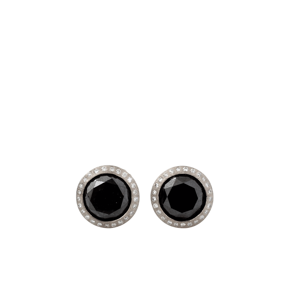 TODD REED, Black Diamond Stud Earrings