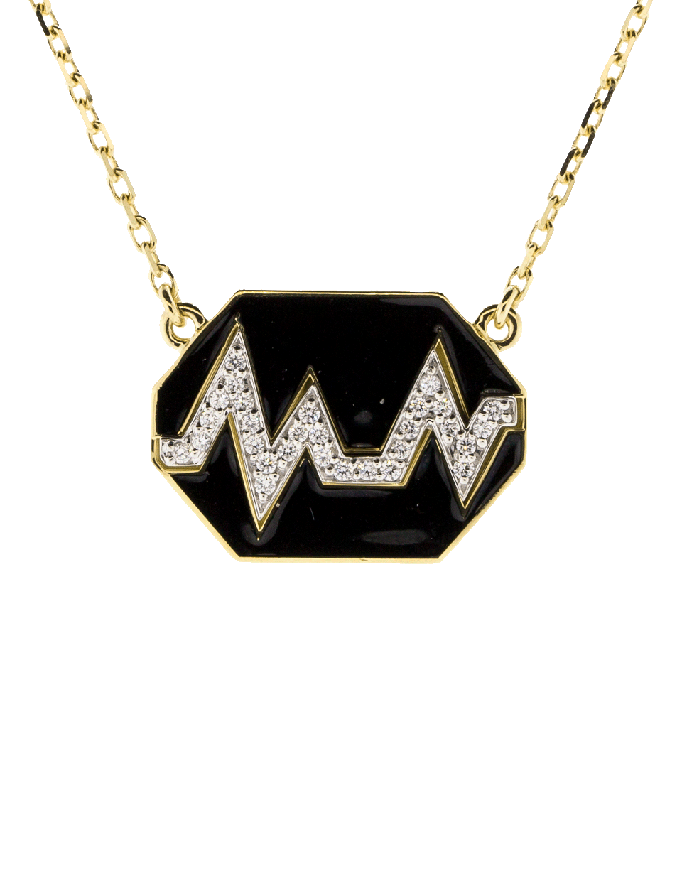 DAVID WEBB, Black Enamel And Diamond Skip Necklace