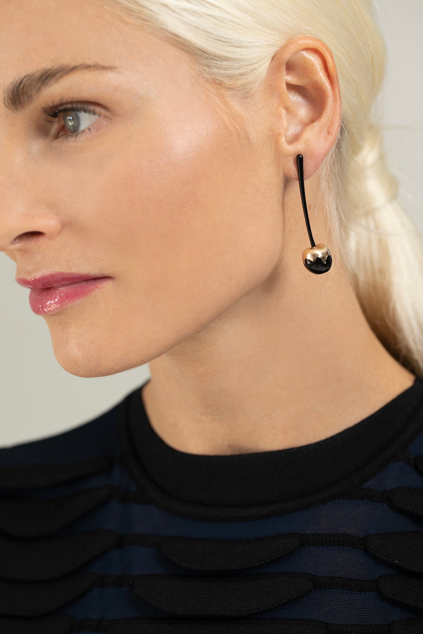 KATHERINE JETTER, Black Enamel Cherry Earrings