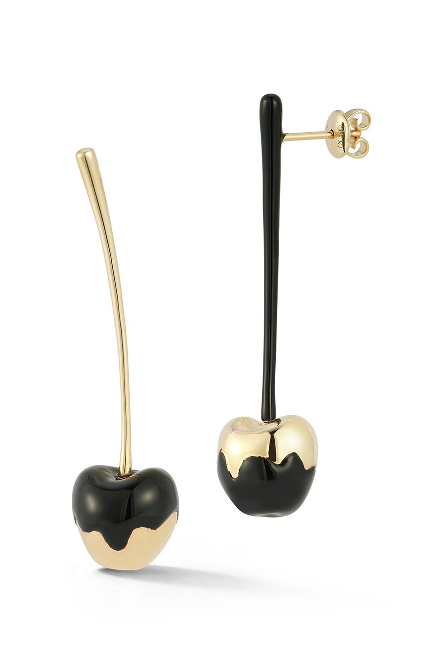 KATHERINE JETTER, Black Enamel Cherry Earrings