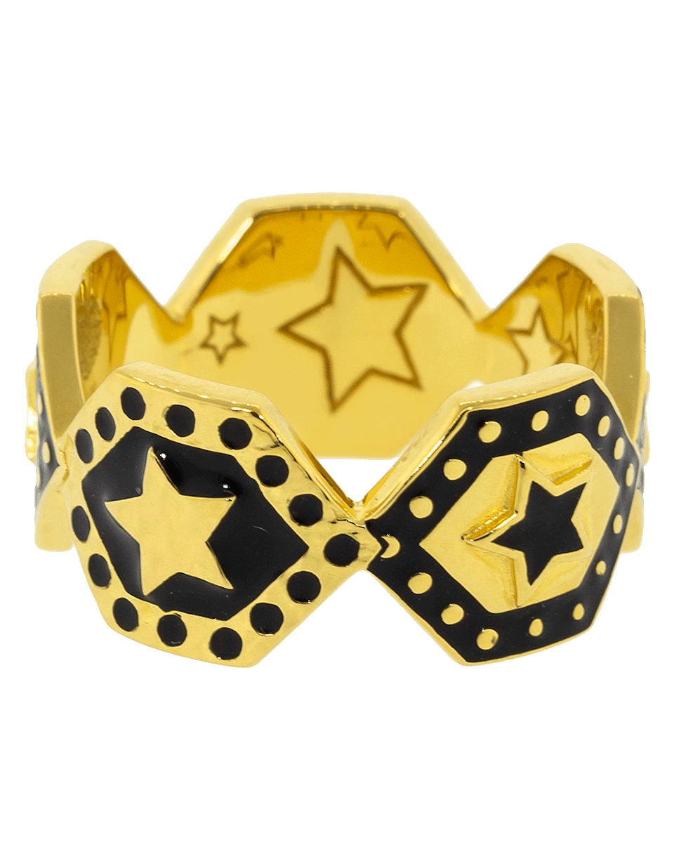 BUDDHA MAMA, Black Enamel Star Shield Band