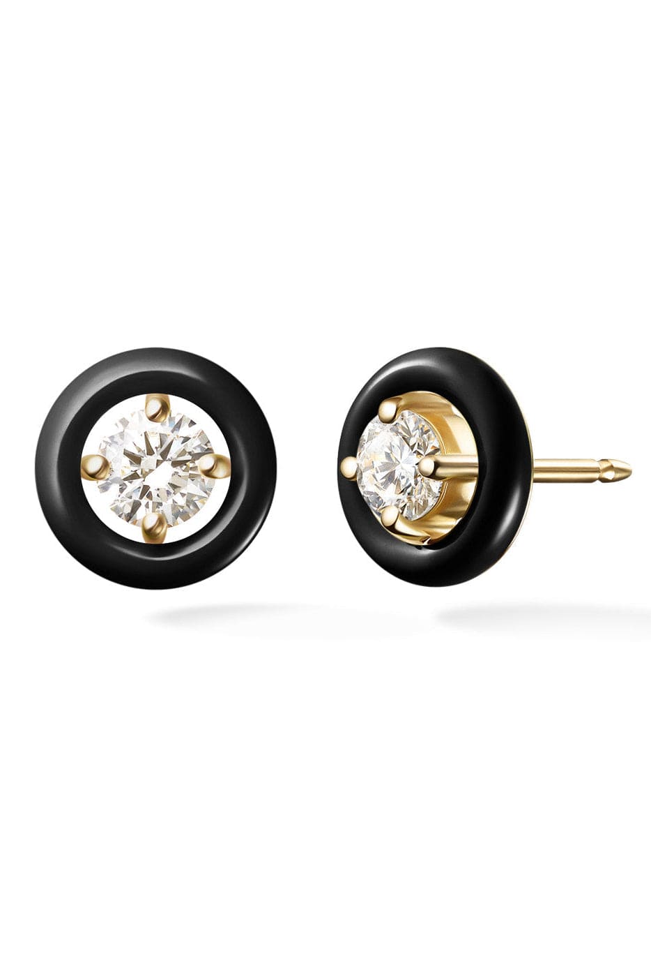 MELISSA KAYE, Black Enamel Sylvie Stud