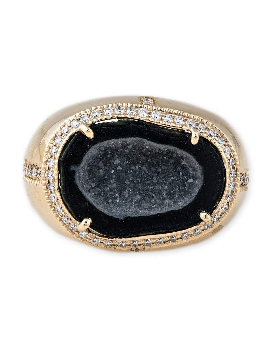 JACQUIE AICHE, Black Geode and Pave Dome Ring