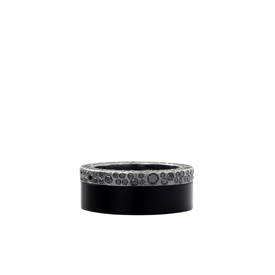 TODD REED, Black Jade And Diamond Ring