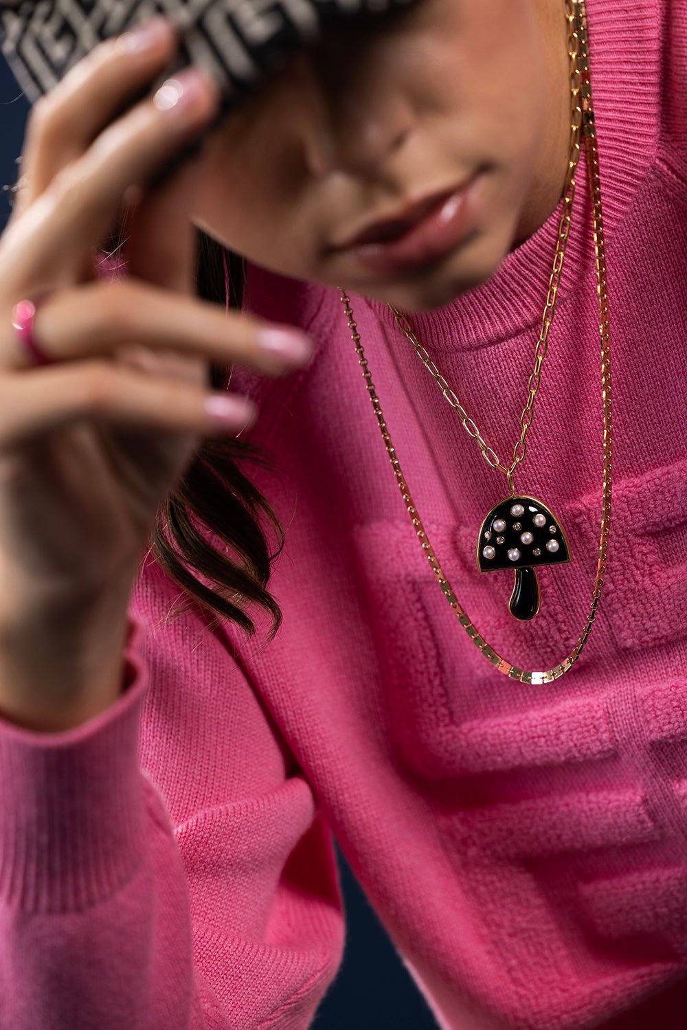 BRENT NEALE, Black Onyx Magic Mushroom Pendant Necklace