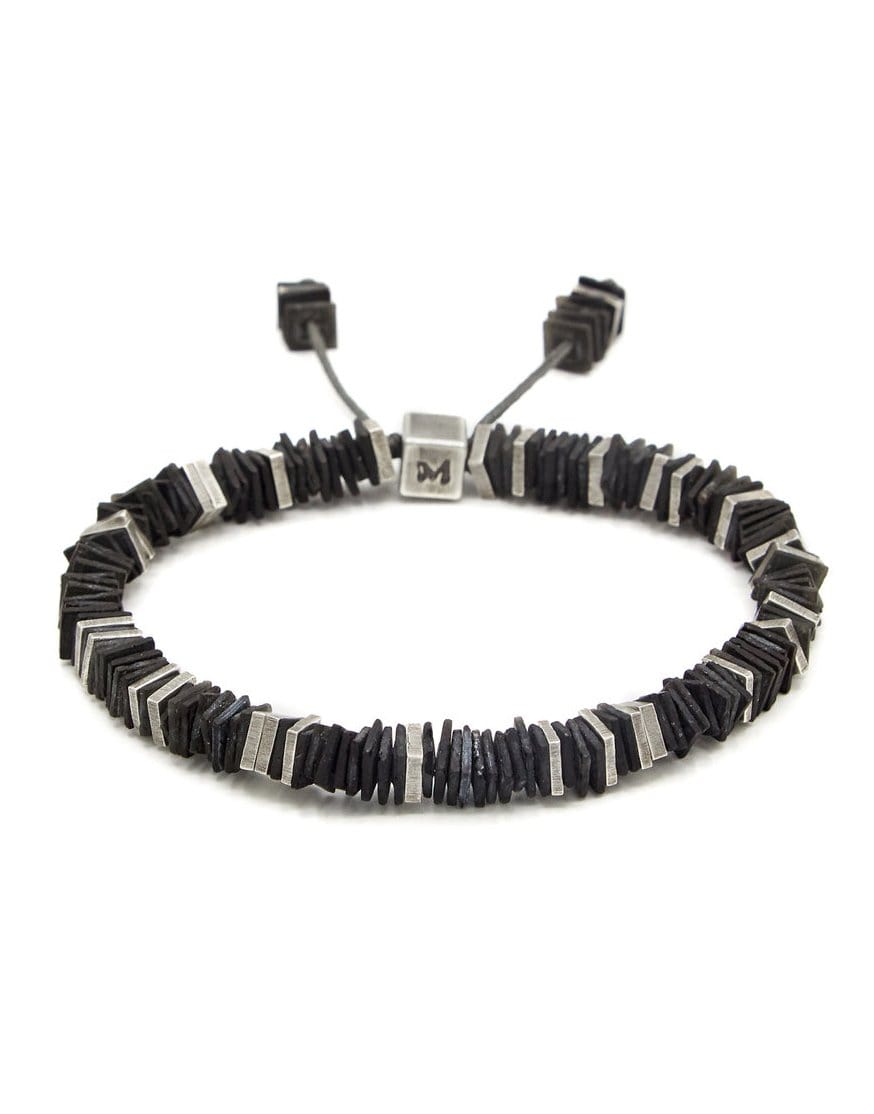 M. COHEN, Black Onyx Razze Square Disc Bracelet