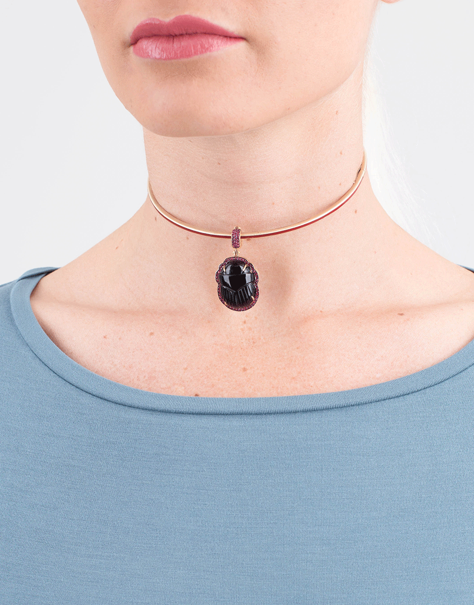 GEMFIELDS X MUSE, Black Onyx Scarab Pendant