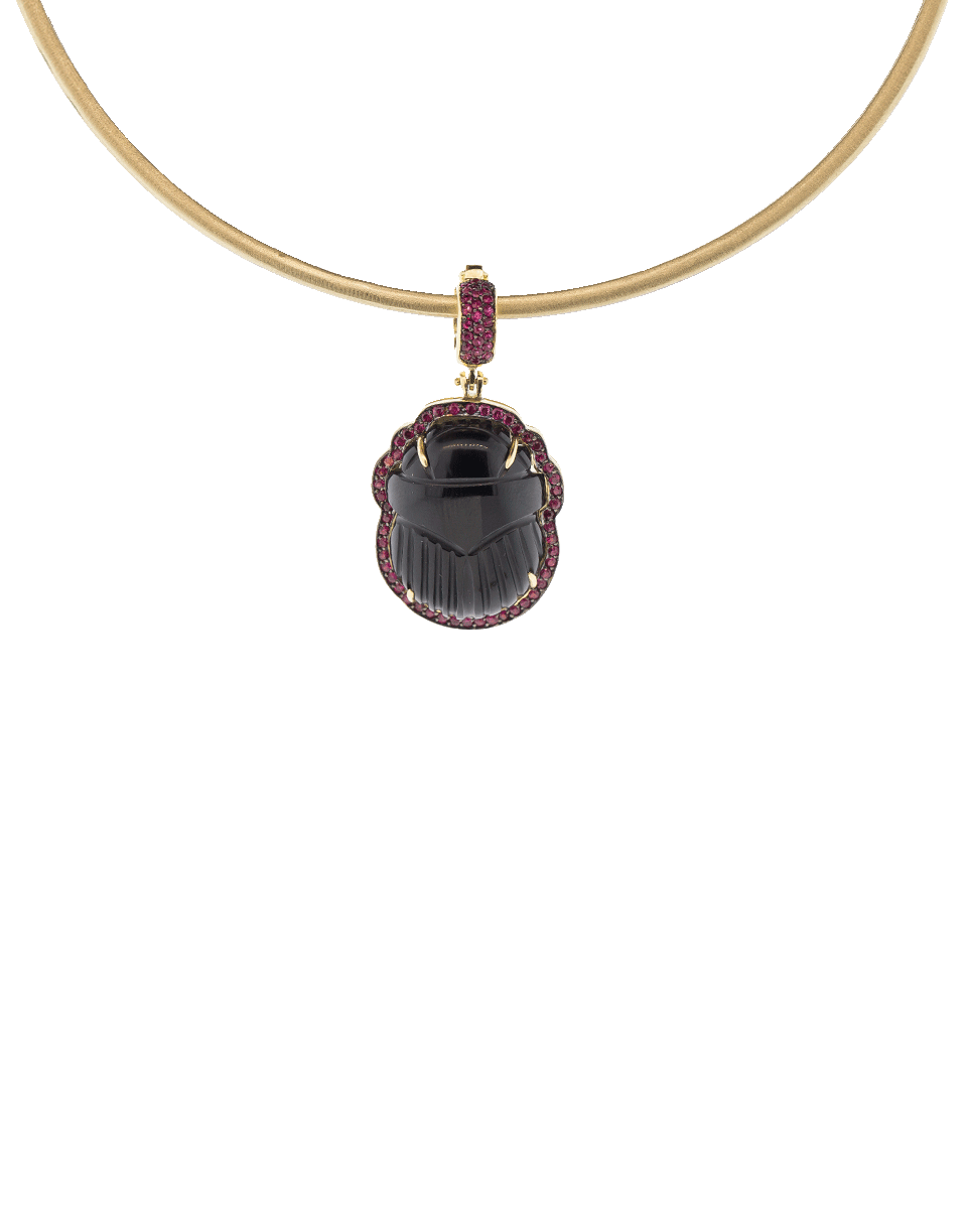 GEMFIELDS X MUSE, Black Onyx Scarab Pendant