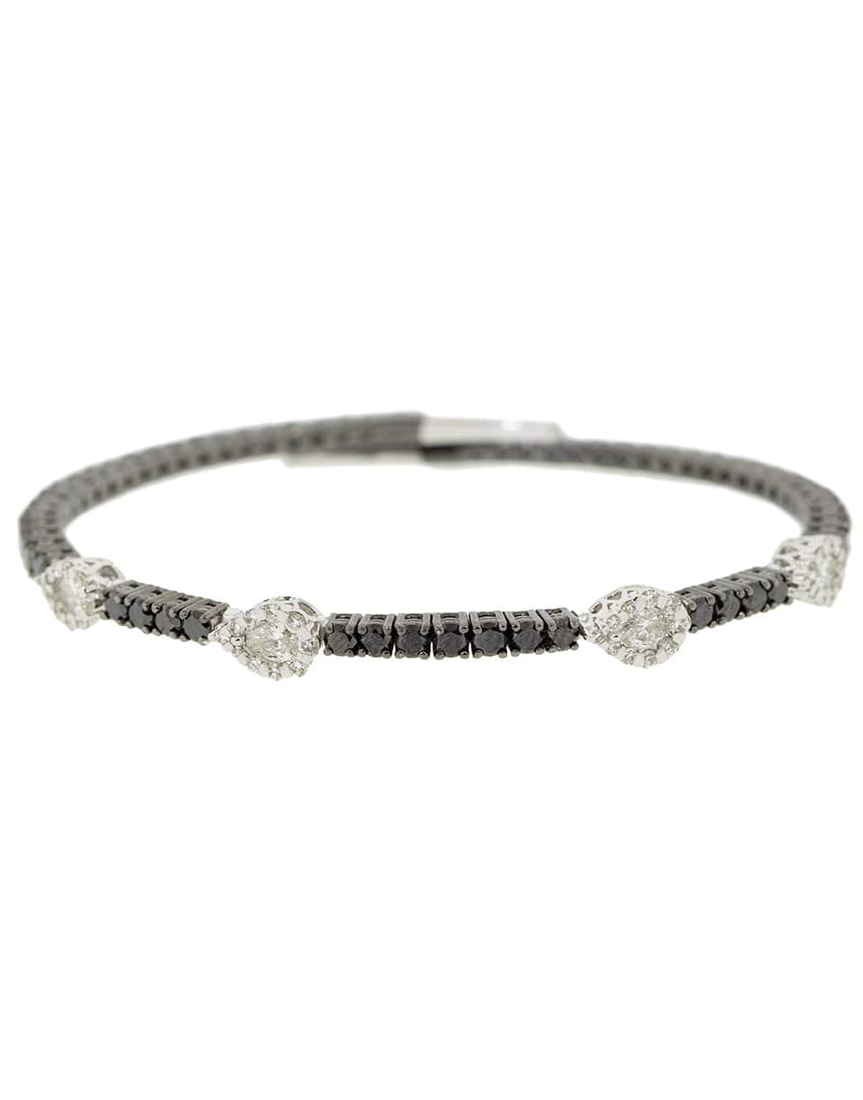 YEPREM JEWELLERY, Black, Round and Pear Diamond Bracelet