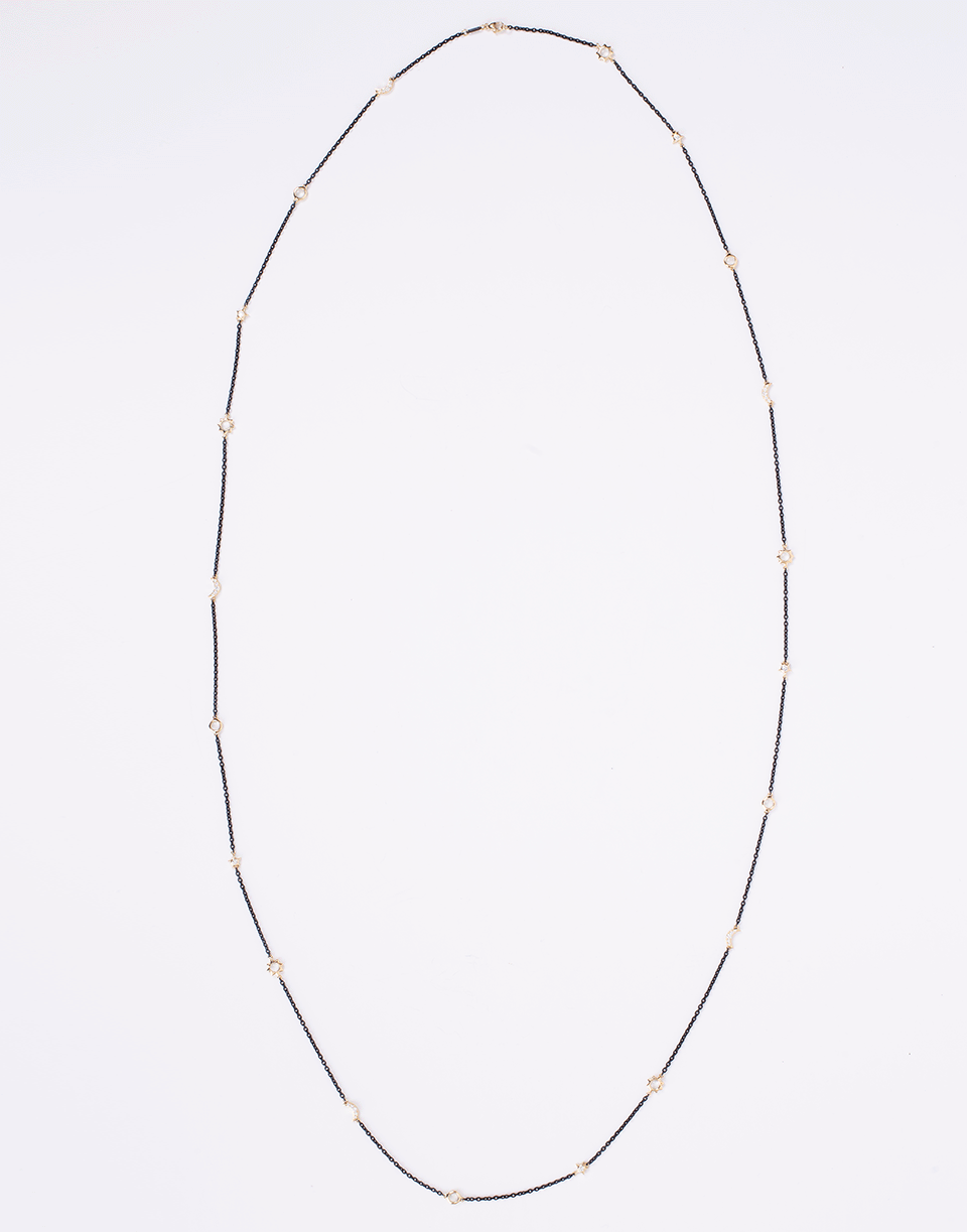 MONICA RICH KOSANN, Black Steel Wrap Chain