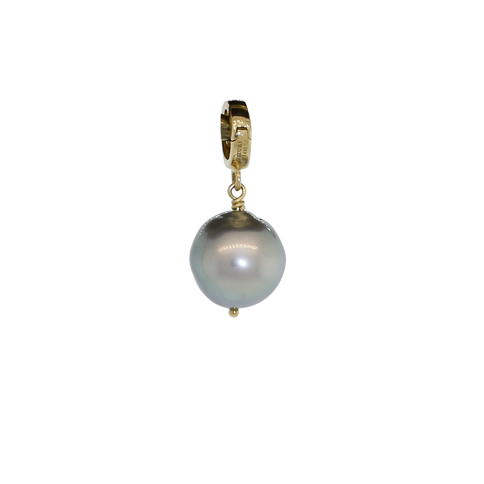 MIZUKI, Black Tahitian Pearl Clip Pendant