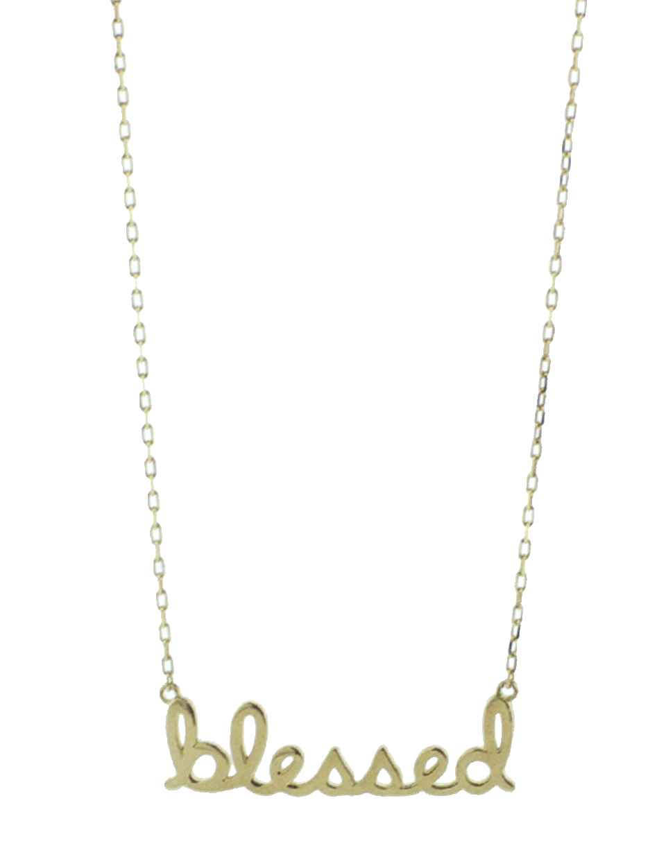 SYDNEY EVAN, Blessed Script Necklace