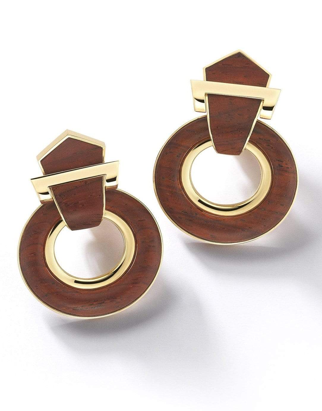 DAVID WEBB, Bloodwood Doorknocker Earrings