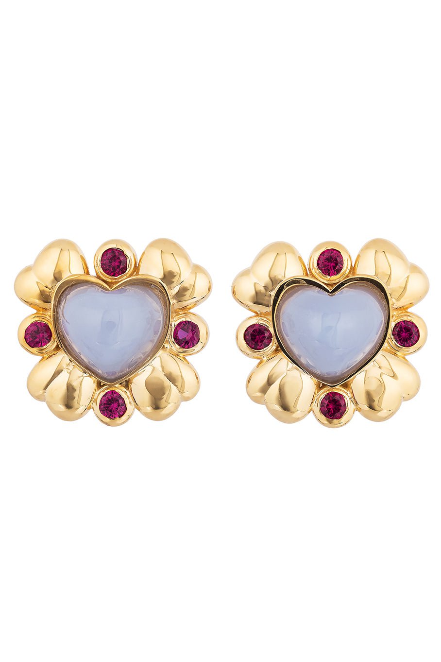 MASON & BOOKS, Blooming Heart Stud Earrings