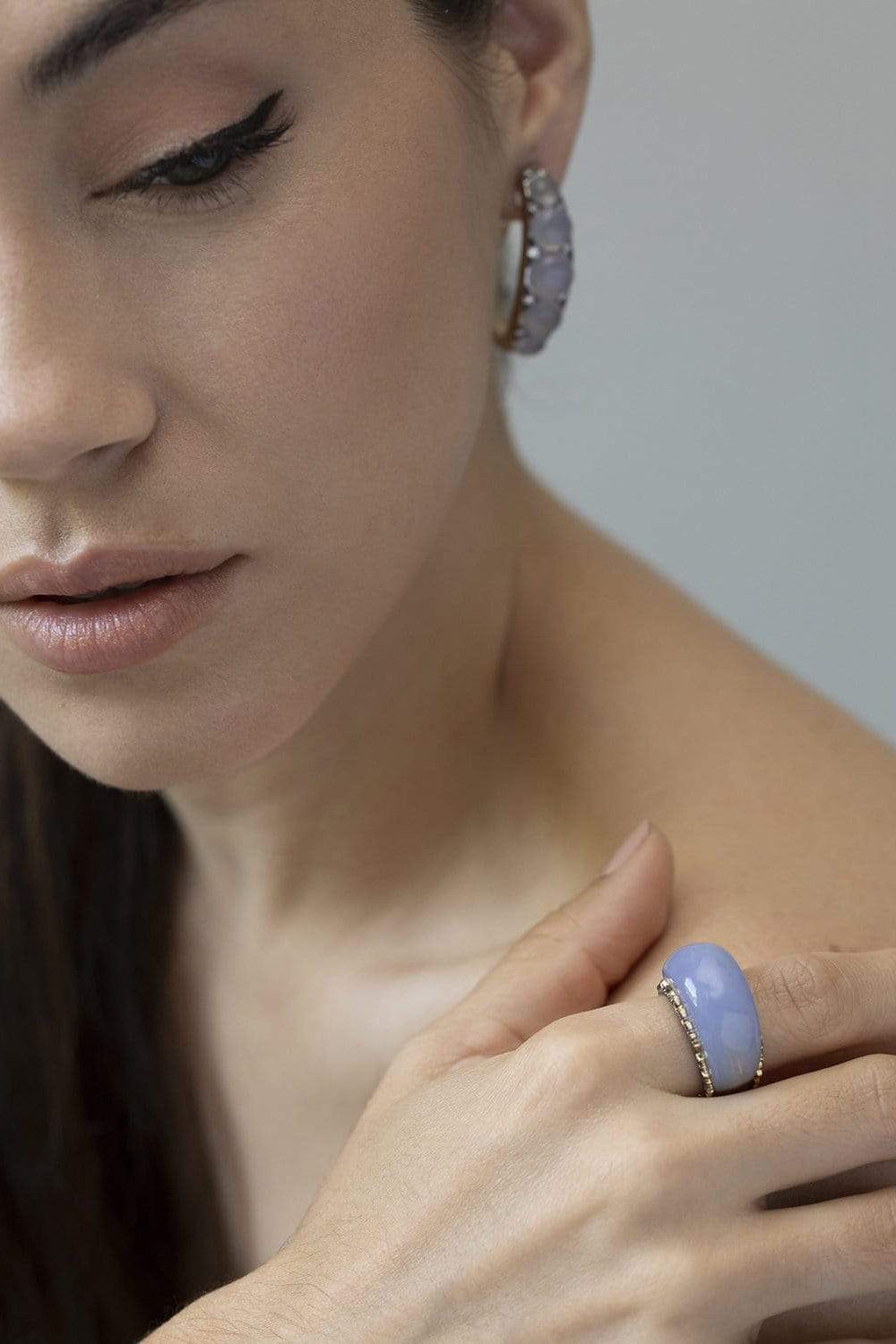 SYLVA & CIE, Blue Chalcedony and Diamond Ring