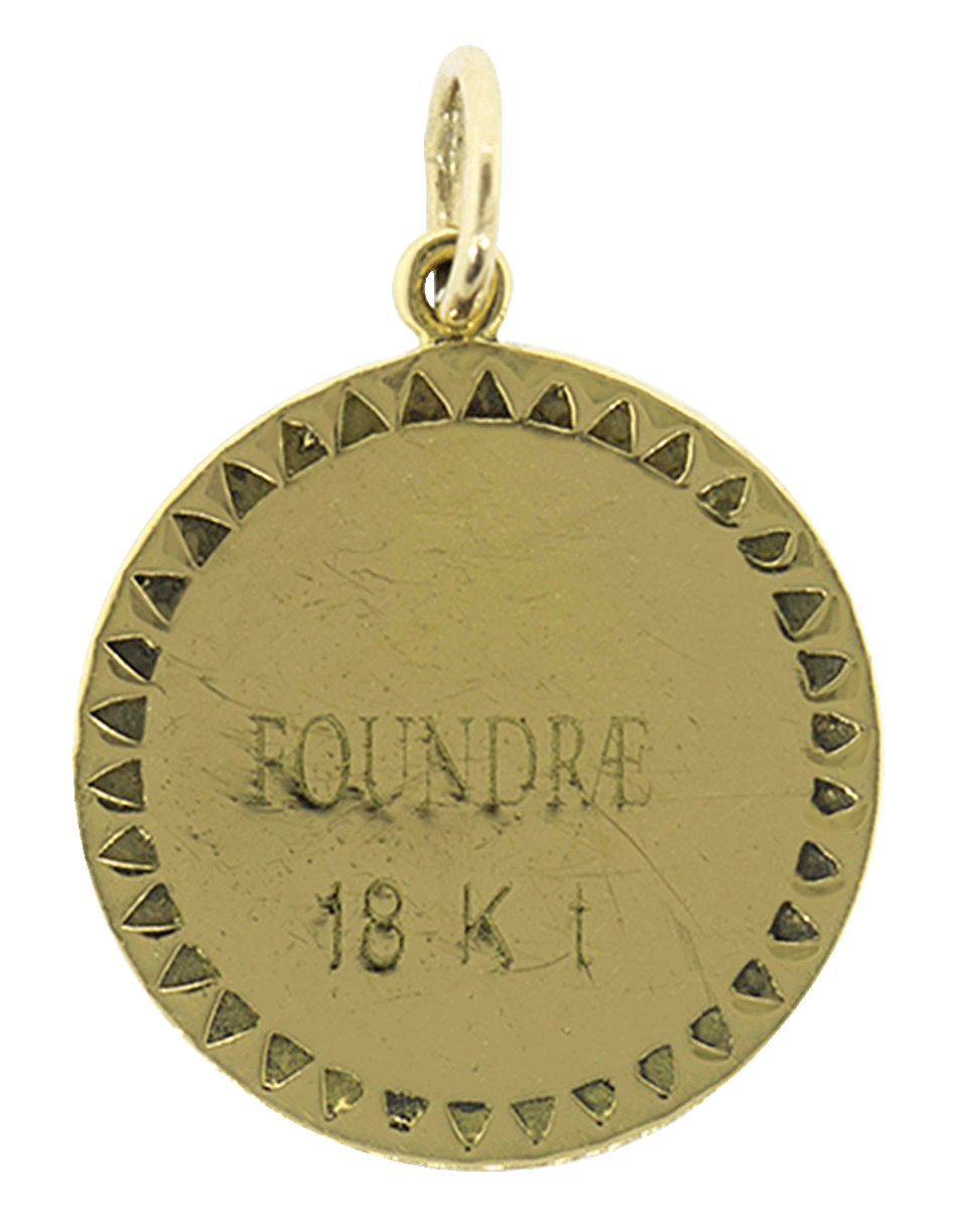 FOUNDRAE, Blue Enamel Champleve "A" Medallion