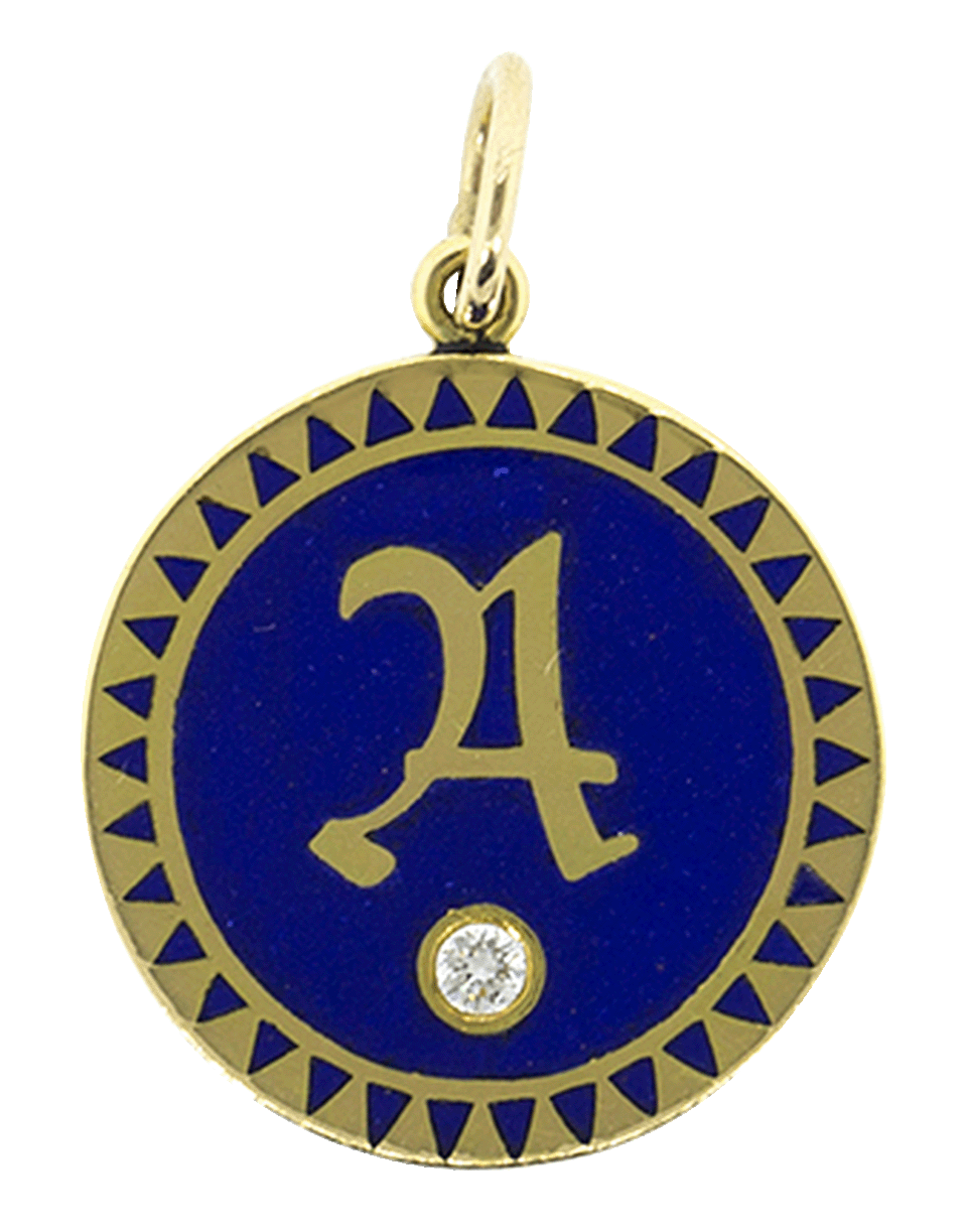 FOUNDRAE, Blue Enamel Champleve "A" Medallion