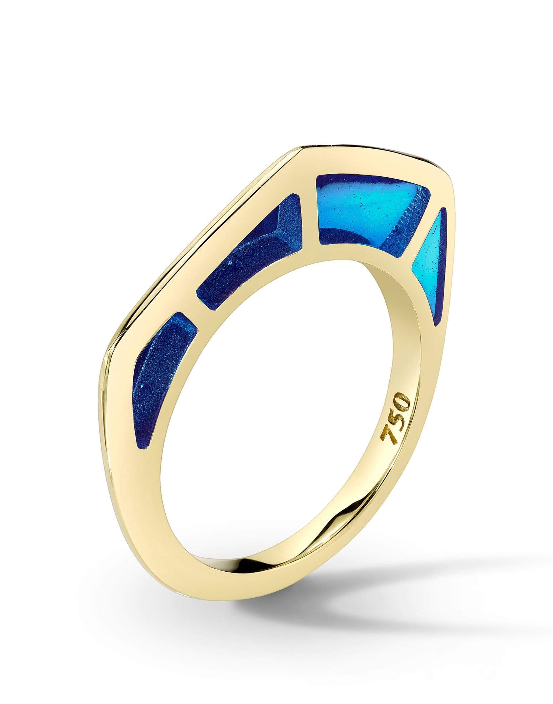 ANDY LIF, Blue Enamel Cobra Ring