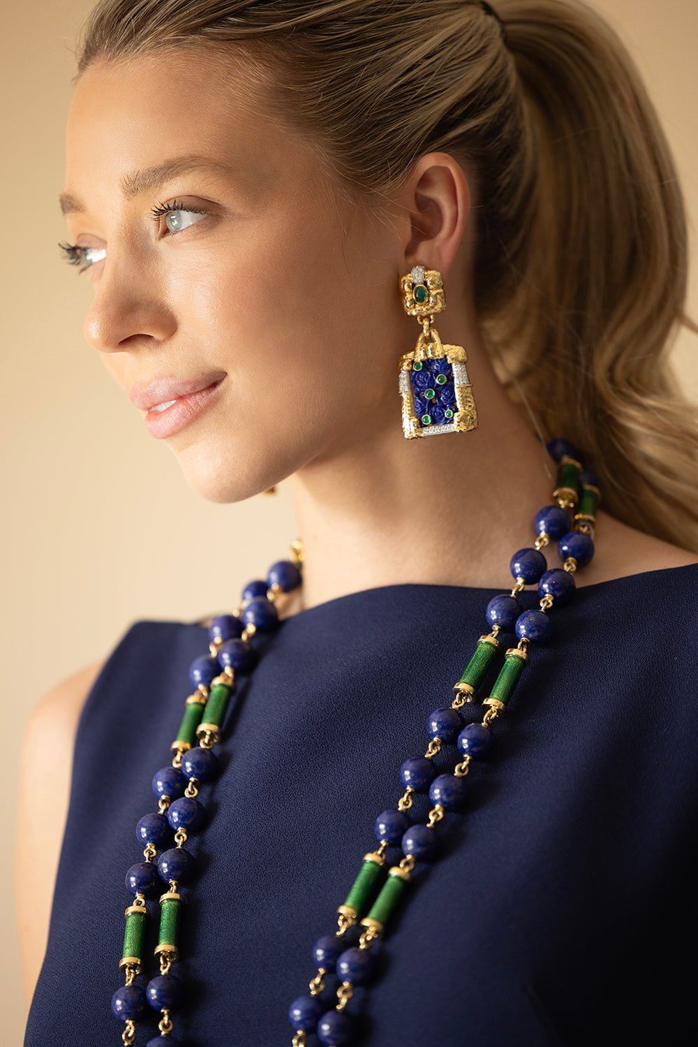 DAVID WEBB, Blue Lantern Earrings