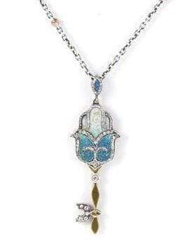 SEVAN BICAKCI, Blue Micro Mosaic Key Necklace