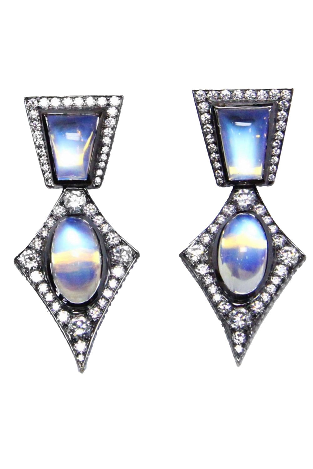 ARUNASHI, Blue Moonstone Earrings