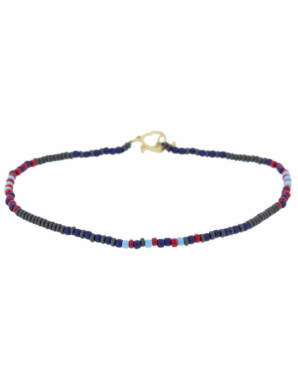 LUIS MORAIS, Blue Red Mix Bead Bracelet