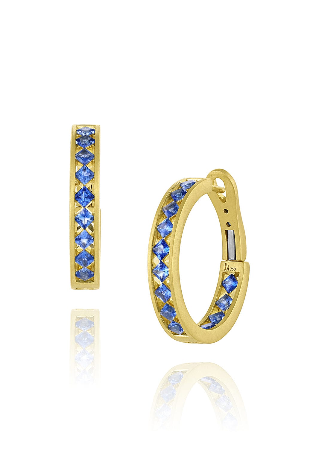 LEIGH MAXWELL, Blue Sapphire Ameerah Hoops