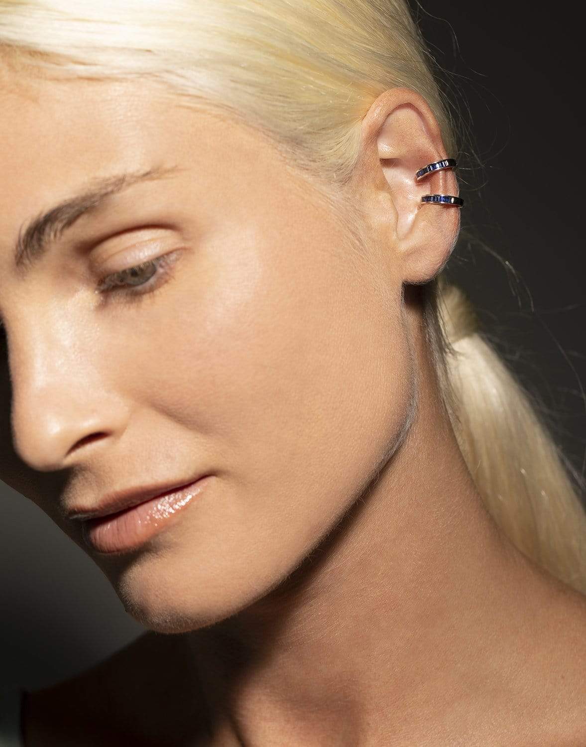 BORGIONI, Blue Sapphire Baguette Multi Earcuff