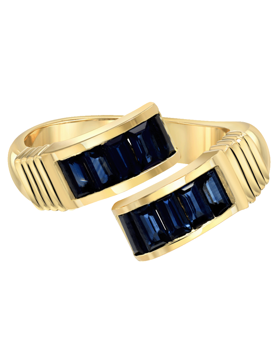 RETROUVAI, Blue Sapphire Buckle Ring