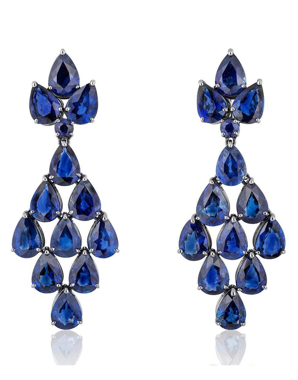 BAYCO, Blue Sapphire Chandelier Earrings