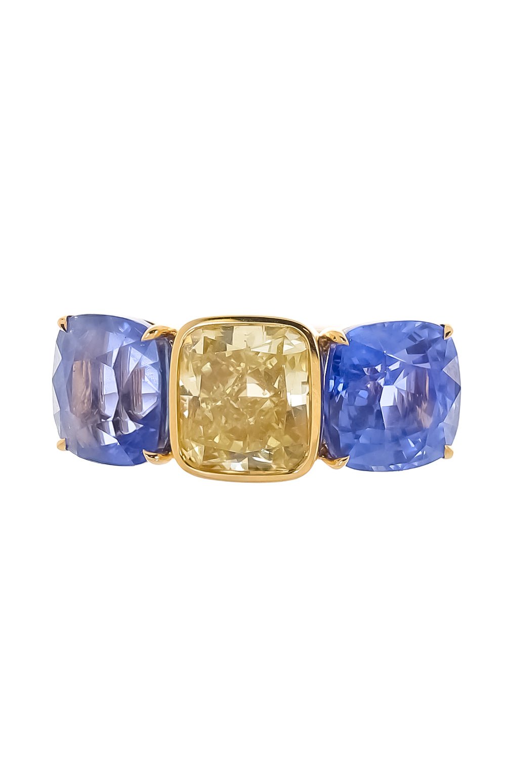 DIANA M. JEWELS, Blue Sapphire Diamond Ring