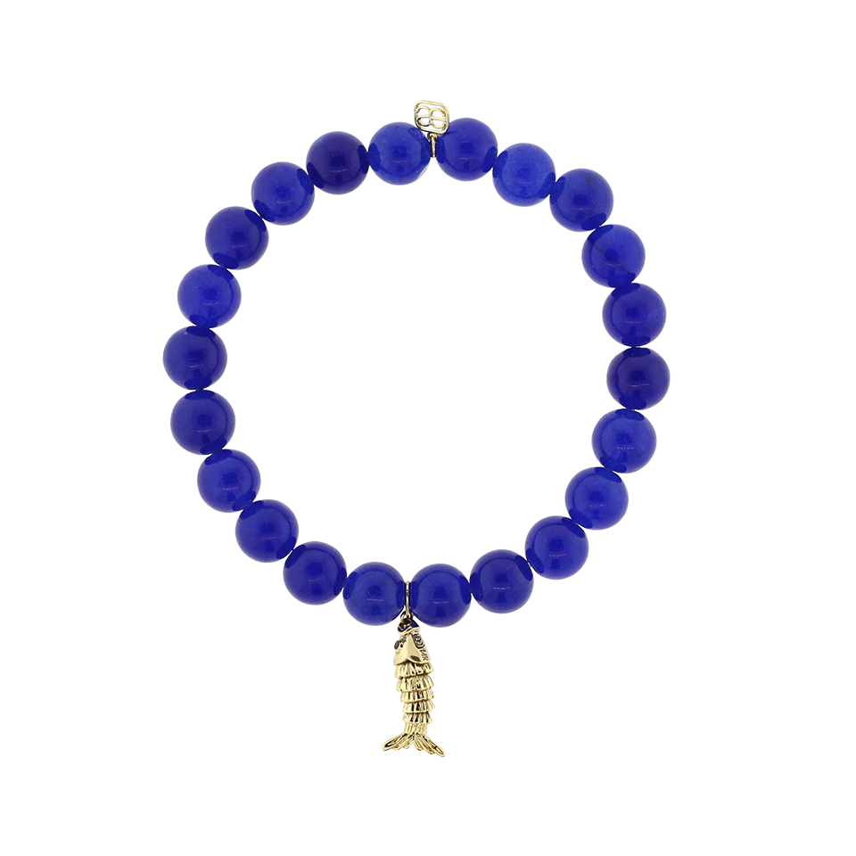 SYDNEY EVAN, Blue Sapphire Fish Royal Jade Beaded Bracelet