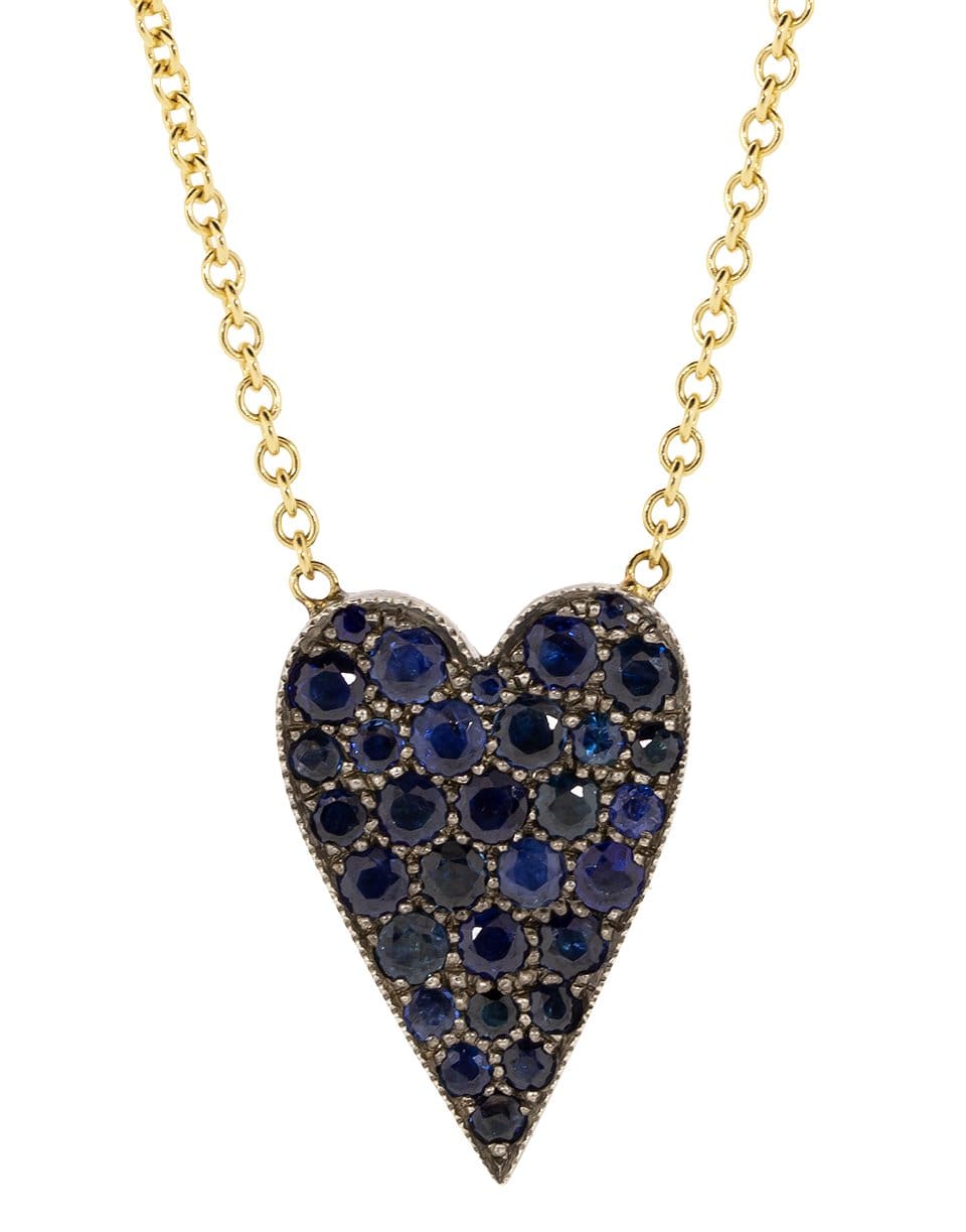 SYLVA & CIE, Blue Sapphire Heart Necklace