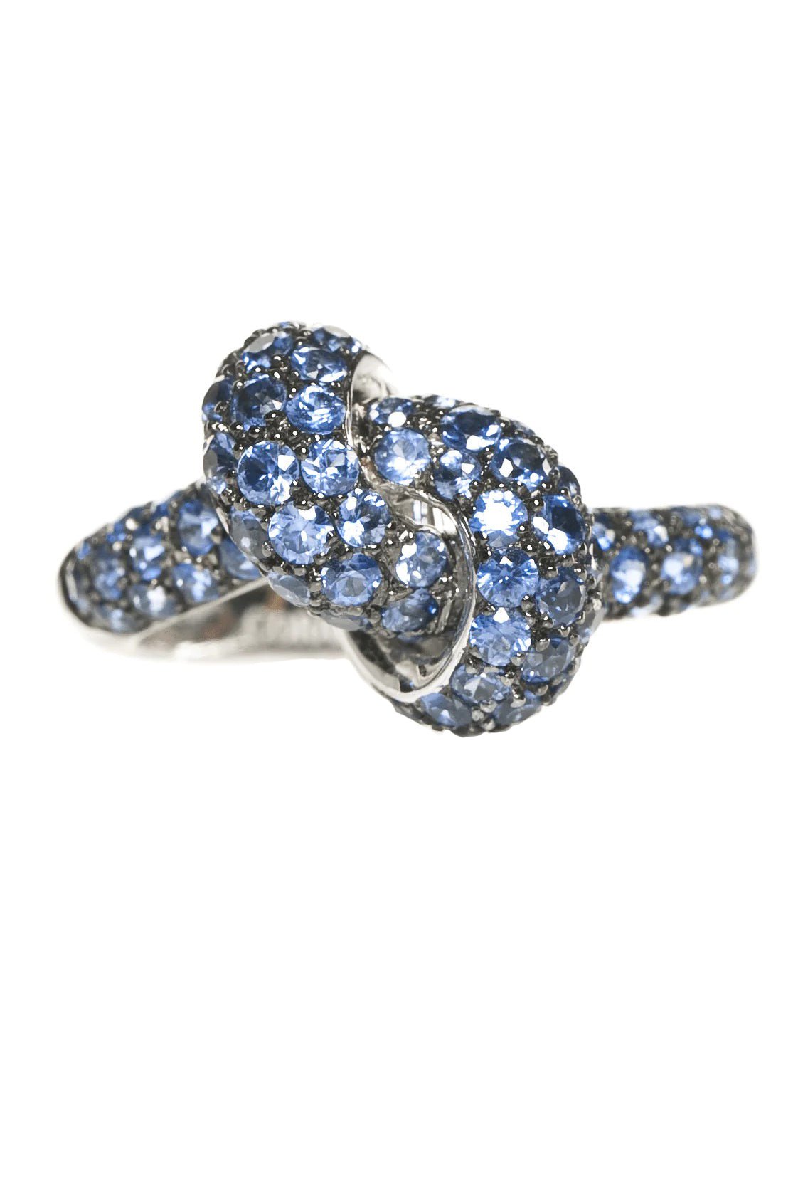 THE LOVE KNOT BY CORALIE, Blue Sapphire Love Knot Ring