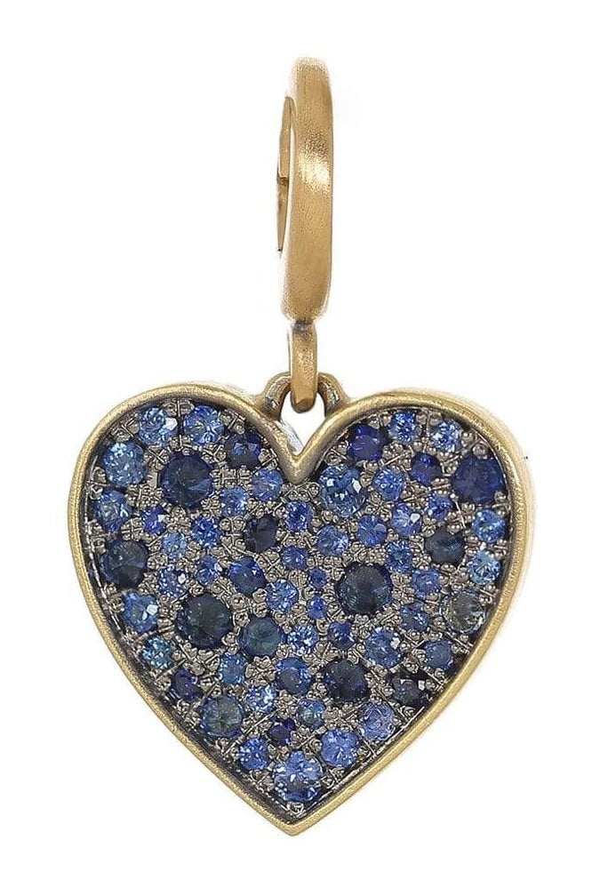 LEIGH MAXWELL, Blue Sapphire Mini Heart Pendant