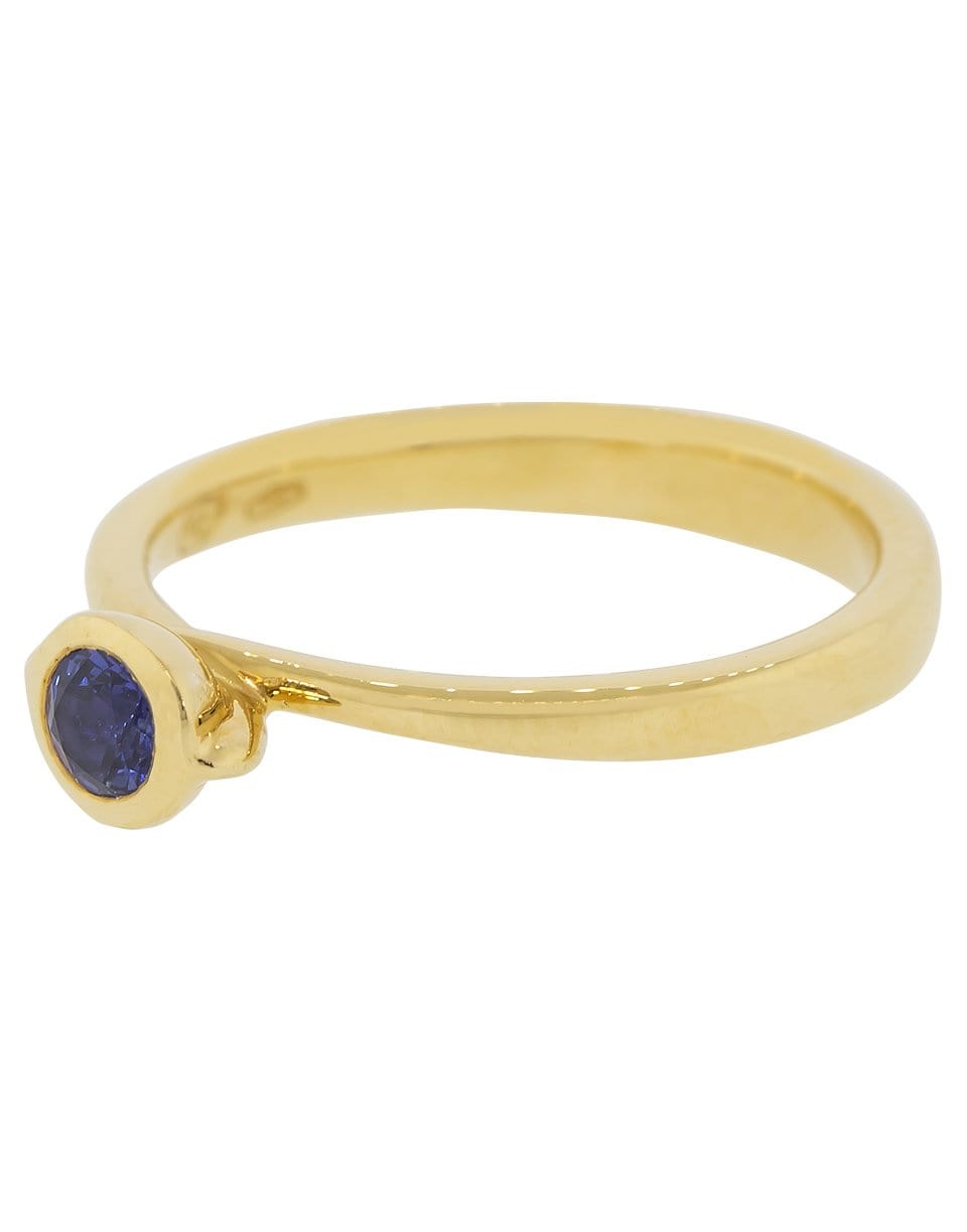 TAMARA COMOLLI, Blue Sapphire Solitaire Bouton Ring