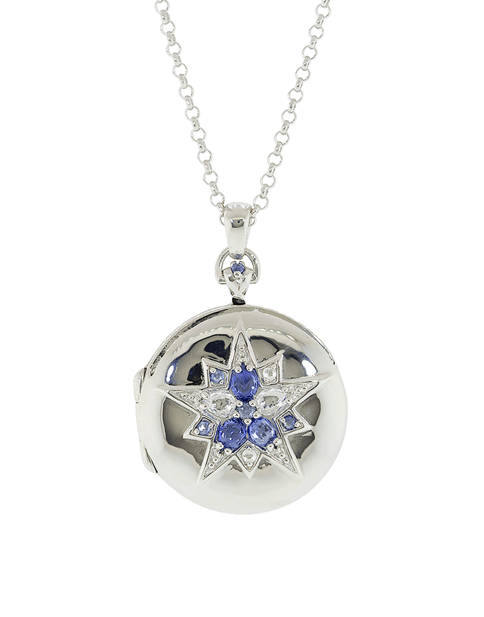 MONICA RICH KOSANN, Blue Sapphire Star Locket Necklace