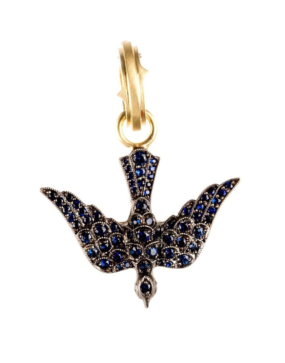 SYLVA & CIE, Blue Sapphire Swallow Pendant