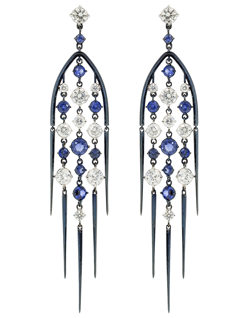 MARIANI, Blue Sapphire and Diamond Earrings