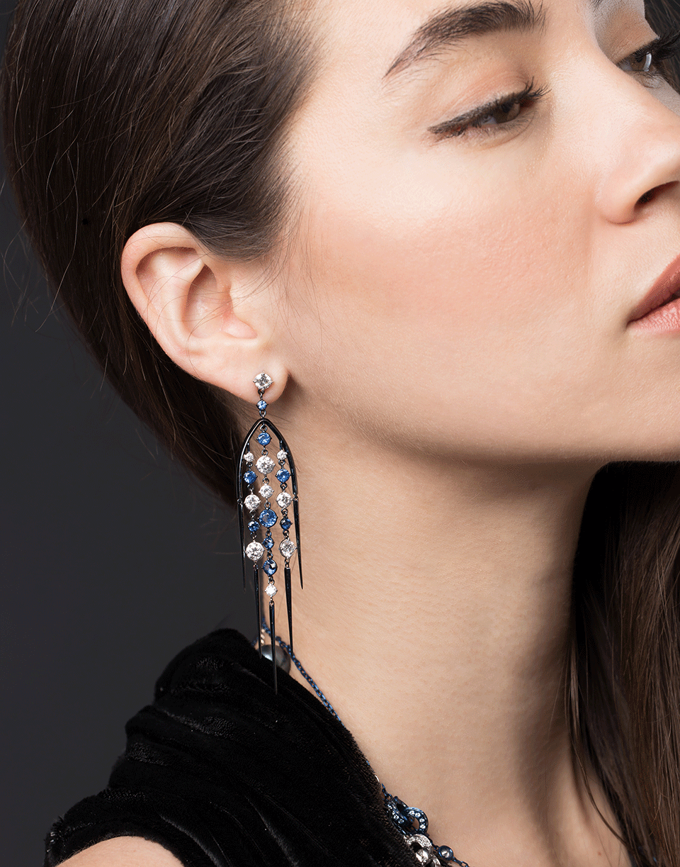 MARIANI, Blue Sapphire and Diamond Earrings